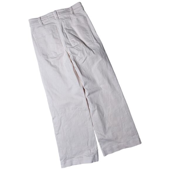 Everlane Light Blush Pink The Wide Leg Crop High Rise Stretch Cotton Jeans 0 - Picture 2 of 6